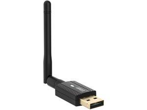 600Mbps Bluetooth 4.2 USB WiFi Adapter Dual Band 2.4Ghz / 5.8Ghz USB Wireless Adapter with 2DBI Antenna USB WiFi Dongle for Desktop/Computer Support Win Vista/XP/7/8.1/10/MacOS 10.6~10.15.3