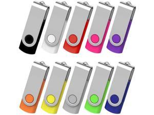 Black LHN® 1GB Swivel USB Flash Drive USB 2.0 Memory Stick Bulk 10 Pack 