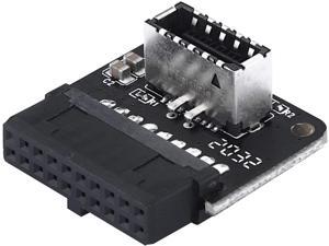 JoyReken USB 3.0 (3.1 Gen 2) Internal (19-Pin) Header to USB 3.1/3.2 Type-C (20-Pin) A-Key Front Panel Adapter Type E Header JoyReken USB 3.0 (3.1 Gen 2) Internal (19-Pin) Header to USB 3.1/3.2 Type-C (20-Pin) A-Key Front Panel Adapter Type E Header