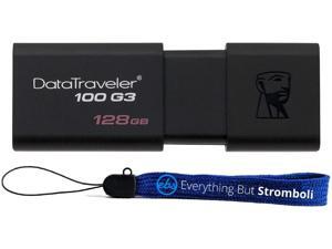 Kingston 128GB Digital Data Traveler DT100G3 3.0 USB High Speed Flash Drive (DT100G3/128GB) Plus (1) Everything But Stromboli (TM) Lanyard Kingston 128GB Digital Data Traveler DT100G3 3.0 USB High Speed Flash Drive (DT100G3/128GB) Plus (1) Everything But Stromboli (TM) Lanyard