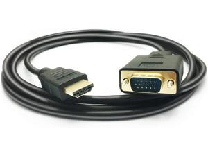 HDMI to VGA Adapter Cable PeoTRIOL 1080P HDMI Male to VGA Male M/M Video Converter Cord VGA Adapter Compatible with HDMI Desktop Laptop DVD to 15 Pin D-SUB VGA HDTV Monitor Projector - 6Feet