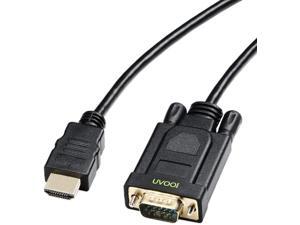 HDMI to VGA Cable 6FT, UN Bi-Directional HDMI to VGA 6' Video Adapter (Male to Male) Compatible for Raspberry Pi, Roku,Computer, Desktop, Laptop, PC, Monitor, Projector, HDTV and More HDMI to VGA Cable 6FT, UN Bi-Directional HDMI to VGA 6' Video Adapter (Male to Male) Compatible for Raspberry Pi, Roku,Computer, Desktop, Laptop, PC, Monitor, Projector, HDTV and More