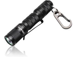 AIDIER A7 EDC Keychain LED Flashlight Ultra Compact Bright 180lm with CREE LED AAA Battery IPX7 Waterproof Tail Switch Flashlights for Camping Hiking Outdoor Activity and Emergency Lighting