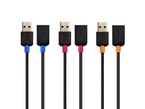 Cable Matters 3-Pack Short USB to USB Extension Cable (Male to Female USB Extender Cable) - 3 ft Cable Matters 3-Pack Short USB to USB Extension Cable (Male to Female USB Extender Cable) - 3 ft