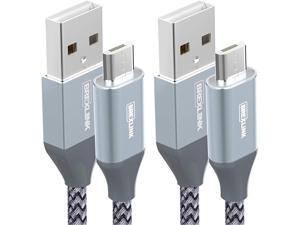 Micro USB Cable Android, BrexLink Micro USB to USB 2.0 Cable (2-Pack, 6.6 FT) Nylon Braided Fast Charging Cable Compatible .w Samsung, Kindle, Android Smartphones, Galaxy S7 Edge, Moto G5, PS4 (Grey) Micro USB Cable Android, BrexLink Micro USB to USB 2.0 Cable (2-Pack, 6.6 FT) Nylon Braided Fast Charging Cable Compatible .w Samsung, Kindle, Android Smartphones, Galaxy S7 Edge, Moto G5, PS4 (Grey)