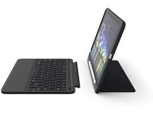 Slimbook Go | iPad Keyboard Case for iPad 2018 (6th Gen) iPad 2017 (5th Gen) 9.7-Inch | Ultra-Slim & Light | Rotatable | Detachable | Pair 2 Devices | Bluetooth Wireless | Backlit 7 Color (Black)