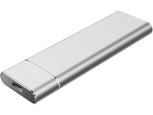 2TB External Hard Drive Portable Hard Drive External Type-C/USB 2.0 HDD for Mac Laptop PC (2TB Silver)