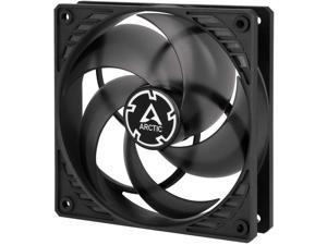 ARCTIC P12 PWM - 120 mm Case Fan with PWM Pressure-optimised Very Quiet Motor Computer Fan Speed: 200-1800 RPM - Black/Transparent