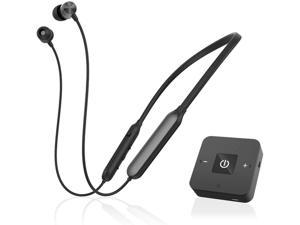 Bluetooth Headphones Transmitter for TV Watching Golvery Neckband Wireless Stereo Earphones Earbuds Set w/Transmitter Adapter for Optical Digital RCA 3.5mm Aux TVs Plug n Play No Audio Delay
