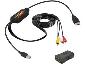 AuviPal 1080P HDMI to RCA Adapter with HDMI Coupler for Any HDMI Streaming Devices Wii PS3 PS4 Xbox DVD Player and More. All-in-One HDMI to 3RCA Composite AV Video Converter AuviPal 1080P HDMI to RCA Adapter with HDMI Coupler for Any HDMI Streaming Devices Wii PS3 PS4 Xbox DVD Player and More. All-in-One HDMI to 3RCA Composite AV Video Converter