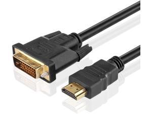 TNP High Speed HDMI to DVI Adapter Cable (3 Feet) - Bi-Directional HDMI to DVI & DVI to HDMI Converter Male to Male Connector Wire Cord Supports HD Video 1080P HDTV