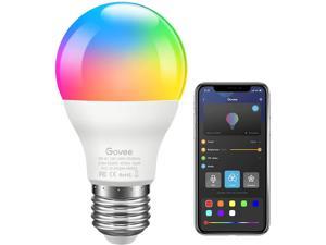 Govee LED Light Bulb Dimmable Music Sync RGB Color Changing Light Bulb A19 7W 60W Equivalent Multicolor Decorative No Hub Required LED Bulb with APP for Party Home (Dont Support WiFi/Alexa)