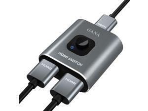 HDMI Switch 4k HDMI Splitter-GANA Aluminum Bidirectional HDMI Switcher HDMI Switch Splitter 1 in 2 Out or 2 in 1 Out Manual HDMI Hub Supports HD 4K 3D 1080P for HDTV Blu-Ray-Player Fire Stick Xbox HDMI Switch 4k HDMI Splitter-GANA Aluminum Bidirectional HDMI Switcher HDMI Switch Splitter 1 in 2 Out or 2 in 1 Out Manual HDMI Hub Supports HD 4K 3D 1080P for HDTV Blu-Ray-Player Fire Stick Xbox
