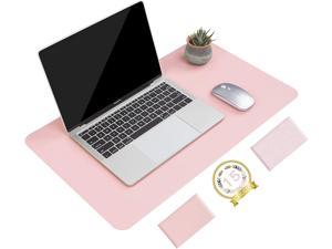 Non-Slip Desk Pad, Waterproof PVC Leather Desk Table Protector, Ultra Thin Large Mouse Pad, Easy Clean Laptop Desk Writing Mat for Office Work/Home/Decor(Pink, 23.6" x 13.7")