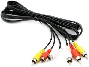 Pasow 3 RCA Cable Audio Video Composite Male to Male DVD Cable (6 Feet)