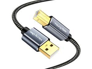 20 25 50 100 Lot 10FT A Male to B Male USB Printer Scanner Cable Black NEW HOT! 