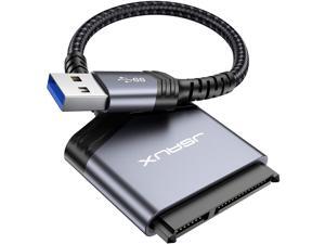SATA to USB A Cable JSAUX USB A 3.0 to 2.5 SATA III Hard Drive Adapter Aluminum Shell Nylon Cord External Converter for SSD/HDD Data Transfer-Grey SATA to USB A Cable JSAUX USB A 3.0 to 2.5 SATA III Hard Drive Adapter Aluminum Shell Nylon Cord External Converter for SSD/HDD Data Transfer-Grey