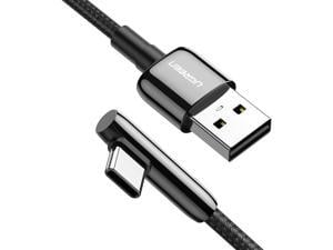 UGREEN USB C Cable 90 Degree Right Angle, USB A to Type C Fast Charging Braided Cord Compatible with Samsung Galaxy S10 S10e S9 Plus Note 9 8, LG G8 G7 V40 V20 V30, Moto Z Z3, Nintendo Switch (3FT)