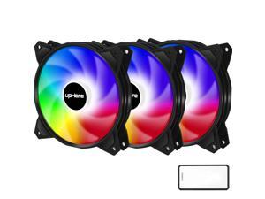50 LED Modes with Fan Control Hub SYNC PWM RGB 120mm Computer Fans with Spider-Shaped Frame PC Case RGB Fans 120mm-5 Pack ABKONCORE SP120 PC Fan 