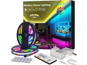 ViLSOM LED Strip Lights 50FT 15M 810LEDs with 44Keys Remote LED Lights for Bedroom Room TV Kitchen and Christmas Decorations RGB SMD2835 LED Tape Lights(2 Rolls of 25 Feet) ViLSOM LED Strip Lights 50FT 15M 810LEDs with 44Keys Remote LED Lights for Bedroom Room TV Kitchen and Christmas Decorations RGB SMD2835 LED Tape Lights(2 Rolls of 25 Feet)