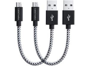 CableCreation 2-Pack USB to Micro USB Cable, Fast Charging Short Micro USB Triple Shielded Fast Charger Cable, Compatible with Roku Streaming TV Stick, PS 4, Power Pack, Android Phone, 0.5 ft - Black CableCreation 2-Pack USB to Micro USB Cable, Fast Charging Short Micro USB Triple Shielded Fast Charger Cable, Compatible with Roku Streaming TV Stick, PS 4, Power Pack, Android Phone, 0.5 ft - Black