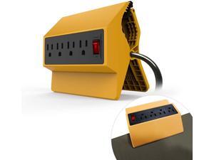Ankuoo Power Strip, 4-Outlet Extender (1875W/15A), Removable Desktop Power Outlet for Workbench, Desk, Outdoor and Home Office,12 Feet Long Extension Cord Clamp,Yellow,UL and ETL Listed Ankuoo Power Strip, 4-Outlet Extender (1875W/15A), Removable Desktop Power Outlet for Workbench, Desk, Outdoor and Home Office,12 Feet Long Extension Cord Clamp,Yellow,UL and ETL Listed