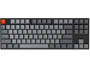 Keychron K8 Hot-swappable Wireless Bluetooth 5.1/Wired USB Mechanical Gaming Keyboard Tenkeyless 87 Keys White LED Backlight Computer Keyboard Gateron Brown Switch N-Key Rollover for Mac Windows