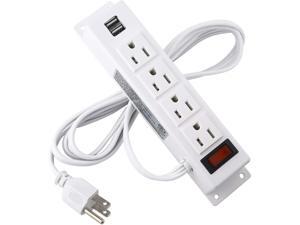Wall Mount Power Strip with USB, Mountable Power Outlet with 4 AC Outlet, 2 USB Port, Switch, Connect with 6.56 ft Power Cord Mount Under Desk, Workbench, Nightstand, Dresser, Table(4AC2USB-White) Wall Mount Power Strip with USB, Mountable Power Outlet with 4 AC Outlet, 2 USB Port, Switch, Connect with 6.56 ft Power Cord Mount Under Desk, Workbench, Nightstand, Dresser, Table(4AC2USB-White)