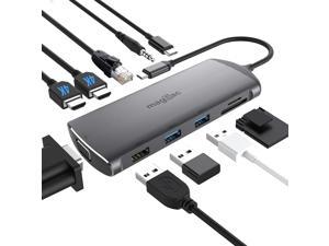 MagBac USB C Hub, Laptop Docking Station Dual Monitor,11 in 1 USB C to HDMI Triple Display Adapter for MacBook and Windows with Full-Featured USB C Laptop(DP Supported) or Thunderbolt 3 Laptops MagBac USB C Hub, Laptop Docking Station Dual Monitor,11 in 1 USB C to HDMI Triple Display Adapter for MacBook and Windows with Full-Featured USB C Laptop(DP Supported) or Thunderbolt 3 Laptops