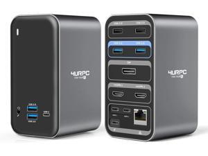 USB C Dual Monitor Docking Station for MacBook Pro Air, 4K Triple Display 13 Ports Laptop Docking Station for MacBook Pro Air Thunderbolt 3 USB C Dock(2 4KHDMI DP 100W PD3.0 RJ45 6USB USB-C Audio) USB C Dual Monitor Docking Station for MacBook Pro Air, 4K Triple Display 13 Ports Laptop Docking Station for MacBook Pro Air Thunderbolt 3 USB C Dock(2 4KHDMI DP 100W PD3.0 RJ45 6USB USB-C Audio)