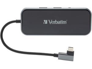 Verbatim® 8-in-1 USB C Hub Adapter with 4K HDMI 100W Power Delivery 2 USB 3.0 Ports 1 USB C SD Card Readers 3.5mm Audio Port for USB C Laptops