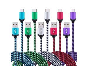 5Pack 6ft Fast USB Type C Cable Phone Charger Cord for Samsung Galaxy S21 S20 FE Ultra S10 S10+ S9 S8 Plus Note 20 Ultra 10 9 8 A51 A71, LG G5 G6 G7 G8 V20 V30 V60, LG Stylo 4/5/6, Google Pixel 4/5