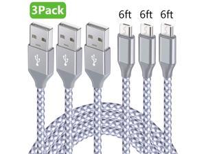 ANTAOLE Phone Charger Fast Charging Cord 3Pack 6FeeT High Speed Data Sync Transfer USB Cable Compatible with Phone More 