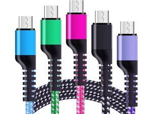 Charging Cables Android Cebkit 5Pack 6FT Micro USB Cords Cell Phone Chargers High Speed Compatible Samsung Galaxy S6 S7 Edge/active/Plus LG stylo 2/3 K20 plus K8 K7 Tab S2 S4 Note 3 4 5 Colorful