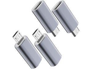 USB C to Micro USB Adapter (4-Pack) Type C Female to Micro USB Male Convert Connector Support Charge Data Sync Compatible with Samsung Galaxy S7 S7 Edge Nexus 5 6 and Micro USB Devices(Grey) USB C to Micro USB Adapter (4-Pack) Type C Female to Micro USB Male Convert Connector Support Charge Data Sync Compatible with Samsung Galaxy S7 S7 Edge Nexus 5 6 and Micro USB Devices(Grey)
