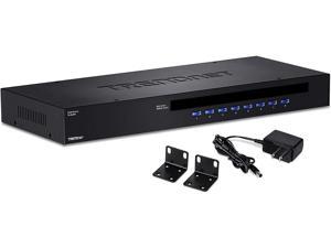 TRENDnet 8-Port USB/PS2 Rack Mount KVM Switch TK-803R VGA & USB Connection Supports USB & PS/2 Connections Device Monitoring Auto Scan Audible Feedback Control up to 8 Computers/Servers