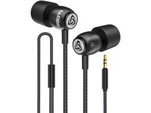 LUDOS Clamor Wired Earbuds in Ear Headphones Earphones with Memory Foam Reinforced Cable Bass Compatible with iPhone Apple iPad iPod Computer Laptop PC MP3