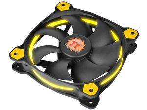 Thermaltake Riing 14 High Static Pressure 140mm Circular LED Case Radiator Cooling Fan CL-F039-PL14YL-A Yellow