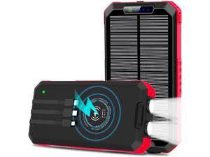 Solar Charger15W 30000mAh Portable Phone Charger with Built-in 3 Cables for Cell Phone & LED Flashlight External Battery Pack USB C Quick Charge Qi Power Bank Compatible with iPhone Android Phones Solar Charger15W 30000mAh Portable Phone Charger with Built-in 3 Cables for Cell Phone & LED Flashlight External Battery Pack USB C Quick Charge Qi Power Bank Compatible with iPhone Android Phones