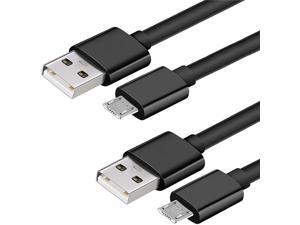 PS4 Micro USB Cable [2Pack 15FT] Extra Long Durable Charging Cord Quick Charger Cable for Sony PS4/Dual Shock 4 Charge/Android/Samsung/Xbox One/Echo Dot/HTC/Motorola/Nexus/Nokia and More (Black)