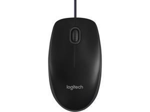 Logitech B100 Corded Mouse ?C Wired USB Mouse for Computers and laptops for Right or Left Hand Use Black
