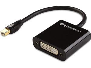 Mini DisplayPort to DVI Adapter (Mini DP to DVI) in Black - Thunderbolt and Thunderbolt 2 Port Compatible