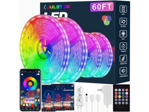 Details about   80ft LED Strip Lights Music Sync Color Changing LED Built-in Mic Bluetooth APP 
