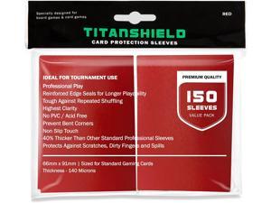 TitanShield Standard Size Trading Card Sleeves Deck Protector for Magic The Gathering MTG Baseball Dropmix Pokemon 150 Sleeves/Black 
