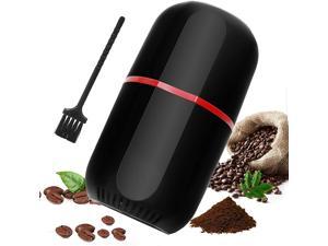 Coffee Grinder Electric Turimon Small Coffee Bean Grinder/Coffee Blender/Coffee Mill For Spices Food Nuts Herbs With Cleaning Brush - Black - 3 to 4.2 oz Capacity