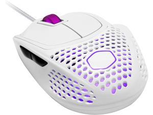 Cooler Master MM720 White Glossy Lightweight Gaming Mouse with Ultraweave Cable 16000 DPI Optical Sensor RGB and Unique Claw Grip Shape