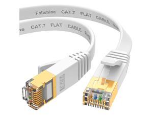 TOOGE Ethernet LAN Network Flat Cable High Speed Patch Cord 3.3ft/1m White 