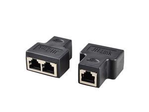 RJ45 Splitter Adapter Ethernet Splitter 1 to 2 Extender Connecter Female to 2 Female 8P8C Network Splitter for Cat5 Cat5e Cat6 Cat6e Cat7 Cable. RJ45 Splitter Adapter Ethernet Splitter 1 to 2 Extender Connecter Female to 2 Female 8P8C Network Splitter for Cat5 Cat5e Cat6 Cat6e Cat7 Cable.