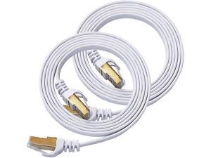 Cat 7 Ethernet Cable 5 ft 2 Pack LAN Cable Internet Network Cord for PS4, Xbox, Router, Modem, Gaming, White Flat Shielded 10 Gigabit RJ45 High Speed Computer Patch Wire. Cat 7 Ethernet Cable 5 ft 2 Pack LAN Cable Internet Network Cord for PS4, Xbox, Router, Modem, Gaming, White Flat Shielded 10 Gigabit RJ45 High Speed Computer Patch Wire.