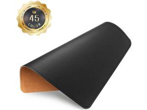 Xiaogan Mouse PadPU Mouse PadLeather Mouse Pad with Stitched Edge Micro-Fiber Base with Non-SlipWaterproof, Mouse Pad for ComputersLaptopOffice & Home8 x 11 Inch(Black)